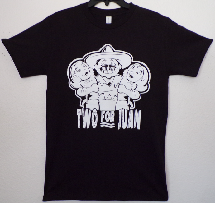 New ’Two For Juan’ Men’s Silkscreen Funny Parody T-Shirt. Available From Small-2XL - Small - Men’s Short Sleeve Shirt