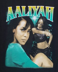 new aaliyah double pose shirt silkscreen hip hop r b apparel adult