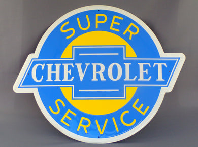 new chevy super service 24 inch round embossed aluminum sign garage sign metal sign wall decor trucks general motors chevrolet cars auto novelty