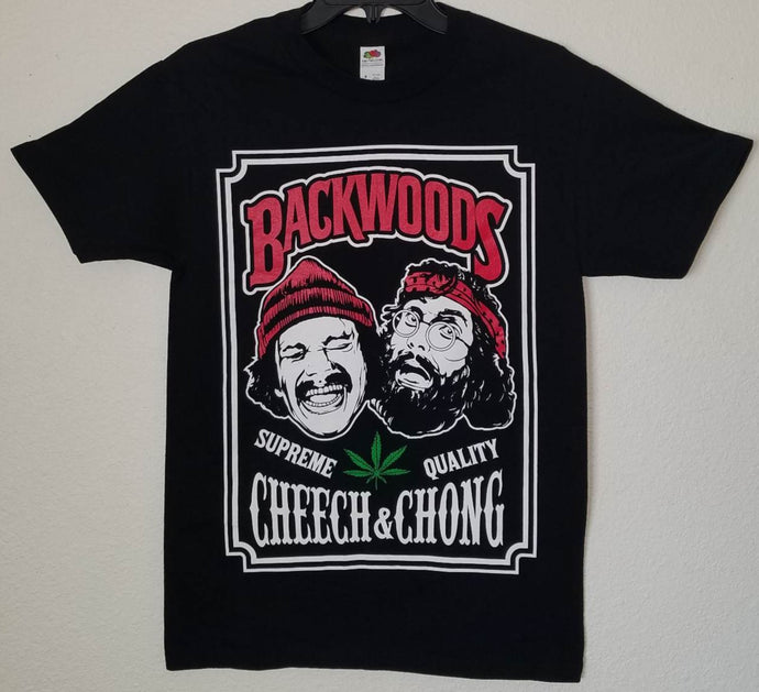 new backwoods cheech chong supreme quality men silkscreen t-shirt available from small-3xl unisex mexican style movie funny apparel adults 420 shirts tops