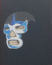 Load image into Gallery viewer, new blue demon side view men silkscreen lucha libre t-shirt mexican wrestling legend apparel available in small-2xl unisex
