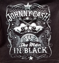 Load image into Gallery viewer, new johnny cash man in black double guitar infant silkscreen t-shirt available in 6 12 18 24 months unisex music kids infant girl boy apparel baby toddler tops
