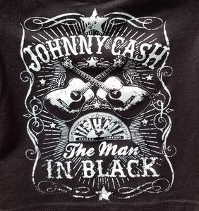 new johnny cash man in black double guitar infant silkscreen t-shirt available in 6 12 18 24 months unisex music kids infant girl boy apparel baby toddler tops