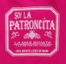 Load image into Gallery viewer, new soy la patroncita youth silkscreen t-shirt available in XS-XL youth uncle mexican style girl apparel shirts tops
