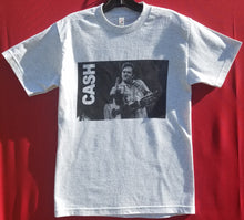 Load image into Gallery viewer, new johnny cash middle finger flipping off mens silkscreen t-shirt available in small-3xl women unisex music men apparel adult country shirts tops

