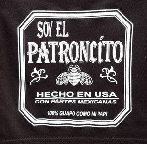 new soy el patroncito infant silkscreen t-shirt available in 6 12 18 24 months mexican style kids infant funny boy apparel baby toddler tops