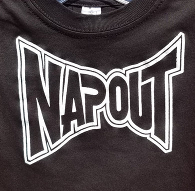 new napout infant silkscreen t-shirt funny tapout parody available in 6 12 18 24 months unisex infant mexican style kids girl funny boy apparel baby toddler tops