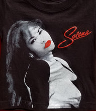 Load image into Gallery viewer, new selena with white writing infant silkscreen t-shirt available in 6 12 18 24 months unisex selena music movie mexican style kids infant girl boy apparel baby toddler tops
