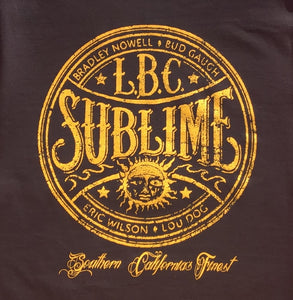new sublime with gold seal mens silkscreen band t-shirt available in small-3xl women unisex music men apparel adult shirts tops