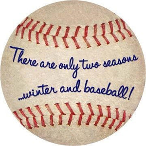 new there are only two seasons winter and baseball 15 curved metal with hemmed edges dome sign wall decor sports baseball novelty