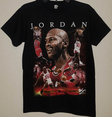 new michael jordan picture collage mens silkscreen t-shirt available from small-3xl women unisex sports men chicago bulls apparel adult shirts tops