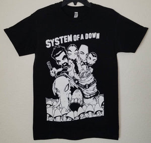 new system of the down riding elephant mens silkscreen t-shirt available from small-3xl women unisex music metal men apparel adult shirts tops