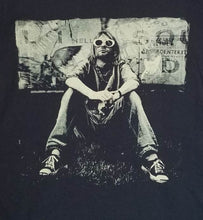 Load image into Gallery viewer, new kurt cobain sitting mens silkscreen t-shirt available from small-3xl women unisex nirvana music men grunge apparel adult shirts tops
