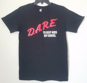 new d.a.r.e. to keep kids off drugs men silkscreen t-shirt available from small-2xl unisex shirts tops apparel adult dare program 90s