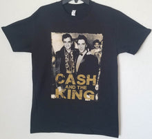 Load image into Gallery viewer, new cash king johnny cash elvis presley unisex silkscreen t-shirt available from small-2xl apparel adult music shirts tops
