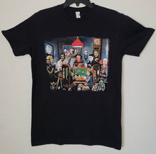 Load image into Gallery viewer, new horror poker players mens silkscreen t-shirt available from small-2xl women unisex poker playing men horror apparel adult shirts tops chucky freddy krueger leatherface michael meyers pennywise leperchuan
