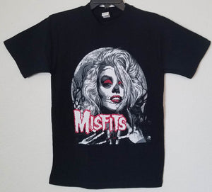 new misfits marilyn monroe unisex silkscreen t-shirt available from small-3xl women unisex music movies men apparel adults shirts tops punk hardcore