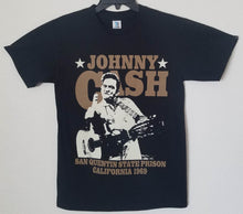 Load image into Gallery viewer, new johnny cash finger san quentin unisex silkscreen t-shirt available from small-3xl women unisex music men apparel adult shirts tops
