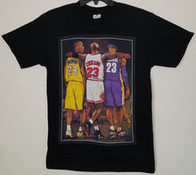 Load image into Gallery viewer, new kobe bryant michael jordan lebron james unisex silkscreen t-shirt available from small-3xl women unisex sports men apparel adult shirts tops
