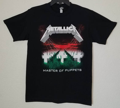 new metallica master of puppets unisex silkscreen t-shirt available from small-3xl women men music apparel adult rock shirts tops