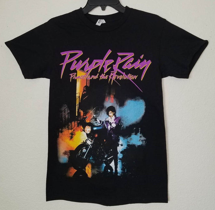 new prince and the revolution purple rain unisex silkscreen t-shirt available from small-3xl women unisex prince music movie men apparel adult shirts tops pop