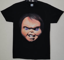 Load image into Gallery viewer, new chuckys face up close men horror silkscreen t-shirt available from small-3xl horror unisex apparel shirts tops adult movies
