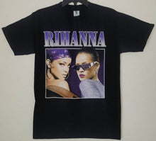 Load image into Gallery viewer, new rihanna double picture unisex silkscreen r b soul t-shirt available from small-3xl women unisex music men hip hop rap apparel adult shirt tops
