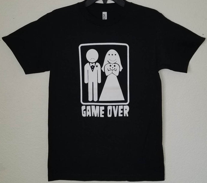 new game over funny mens silkscreen t-shirt available from smalll-2xl men funny apparel adult shirts tops humor