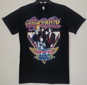 New Aerosmith World Tour Unisex Silkscreen T-Shirt. Available From Small-2XL hard rock classic rock apparel music