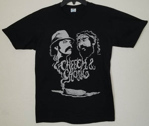 new cheech chong smoking joint men silkscreen t-shirt comedy duo icons available from small-3xl apparel adult mexican style 420 shirts tops movie