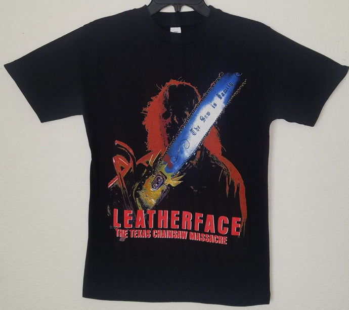 new leatherface the saw is family unisex silkscreen t-shirt available from small-3xl movies apparel horror adult men women shirts tops