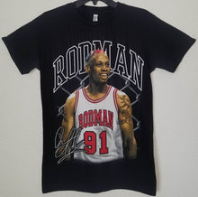 Load image into Gallery viewer, new dennis rodman chicago bulls unisex silkscreen t-shirt available from small-3xl sports basketball apparel adult shirts tops
