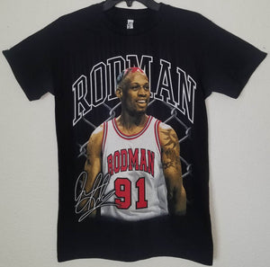 new dennis rodman chicago bulls unisex silkscreen t-shirt available from small-3xl sports basketball apparel adult shirts tops