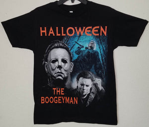 new halloween michael myers the boogey man unisex silkscreen t-shirt Available from small-3xl women men movies horror adult apparel shirts tops clothing