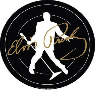 new elvis presley dancing silhouette curved metal with hemmed edges dome signs 15 round wall decor vintage hollywood rock n roll music movies king of rock n roll dome sign novelty