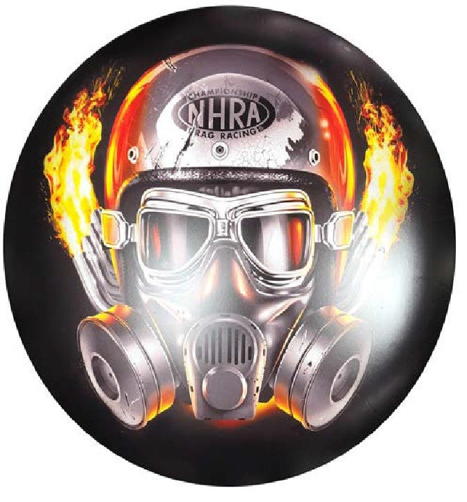new nhra helmet with flames curved metal with hemmed edges dome signs 15 round decor drag racing dome novelty