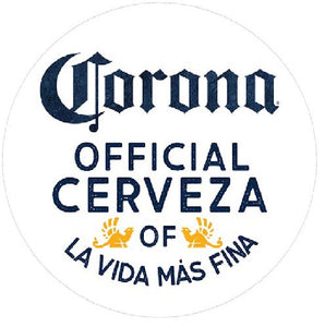 new corona official cerveza of la vida mas fina curved metal with hemmed edges dome signs 15 round beer alcohol adult novelty wall decor