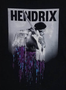new jimi hendrix playing guitar purple drip unisex silkscreen t-shirt available from small-3xl women unisex purple haze music men classic rock apparel adult shirts tops