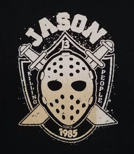 Load image into Gallery viewer, new jason killing people since 1985 unisex silkscreen t-shirt available from small-3xl women unisex movie men horror apparel adult jason
