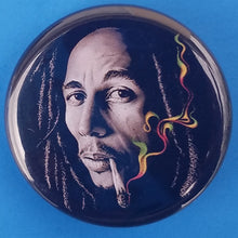 Load image into Gallery viewer, new legends button set of 8 fashion buttons are 1.25 and 1.50 inches in size Set Includes Half Bob Half Lion Bob Marley One Love Rasta Smoke Yellow Faces Jimi Hendrix Experience Reggae One Love Heart Weed Leaf Wu-Tang Symbol
