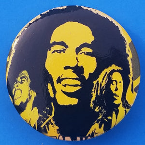 new bob marley button set of 7 fashion buttons are 1.25 and 1.50 inches in size set includes Bob Marley black n white half bob half lion bob marley one love rasta smoke bob marley with guitar bob marley with lion side by side yellow 3 faces reggae music