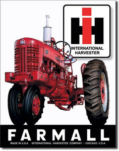 new farmall 400 international harvester man cave farm lift tractor metal sign 12.5width x 16height wall decor transportation ford motors farm auto novelty