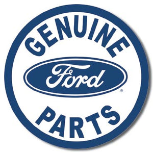 new genuine ford parts distressed man cave wall art shop metal sign 11.75 round decor trucks transportation mustang cars auto novelty