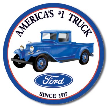 new genuine ford parts distressed man cave wall art shop metal sign 11.75 inches round auto automobile cars man cave