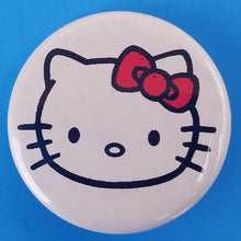 Load image into Gallery viewer, new hello kitty button set of 3 fashion buttons are 1.25 inches in size Set Includes Hello Kitty Emo Hello Kitty Face Hello Kitty Zombie tv skeleton girl collection cartoon pinback
