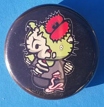 Load image into Gallery viewer, new hello kitty button set of 3 fashion buttons are 1.25 inches in size Set Includes Hello Kitty Emo Hello Kitty Face Hello Kitty Zombie tv skeleton girl collection cartoon pinback
