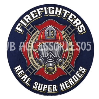 new firefighters real suoer heroes curved metal with hemmed edges dome signs 15 round wall decor novelty
