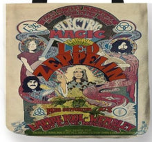 Load image into Gallery viewer, new electric magic featuring led zeppelin canvas tote bags image is printed on both sides women unisex tote bag music men classic rock apparel handbag
