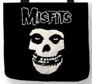 new misfits fiend face canvas tote bags image is printed on both sides women unisex tote bag punk music men hardcore punk fiend face apparel handbags