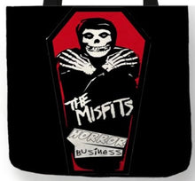 Load image into Gallery viewer, new misfits horror business canvas tote bags image is printed on both sides women men unisex punk music hardcore punk apparel handbags
